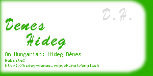 denes hideg business card